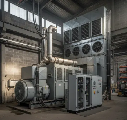 generator power system operating in an industrial environment