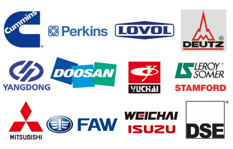 Industrial engine and generator brand logos