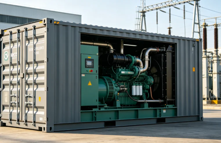 Containerized silent diesel generator set