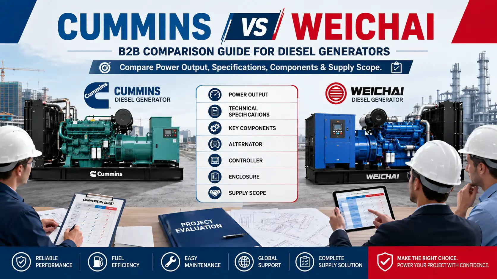 Cummins Diesel Generator vs Weichai: A B2B Buying Guide