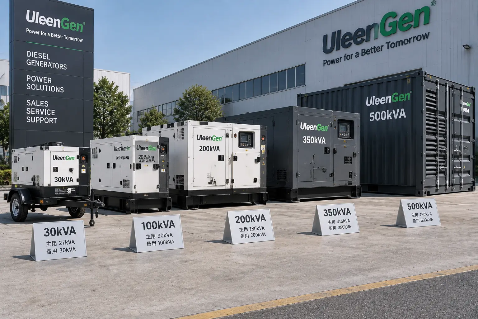Diesel Generator Power Range Guide from 30kVA to 500kVA